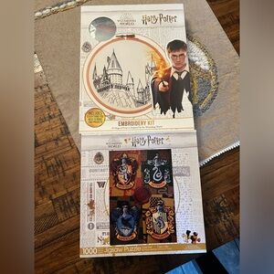 Harry Potter embroidery kit and jigsaw puzzle bundle